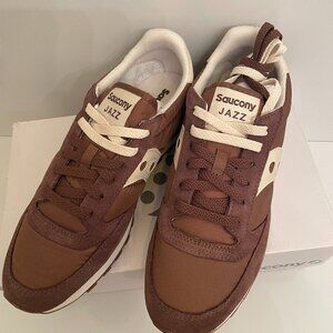 Saucony Jazz Original Nylon S2044-673 Sneakers Shoes Brown/Cream size 9.5 NEW